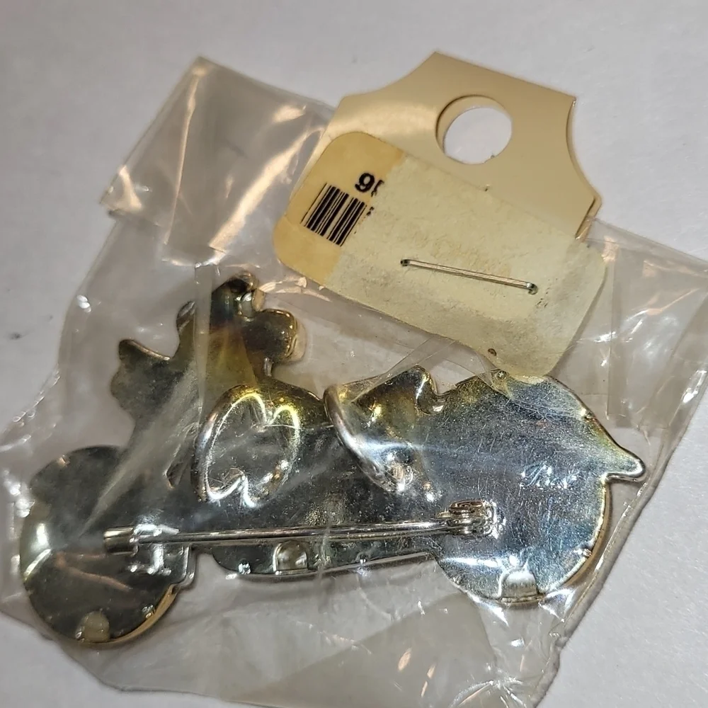 Vintage Best Motorcycle Brooch or Necklace NWT